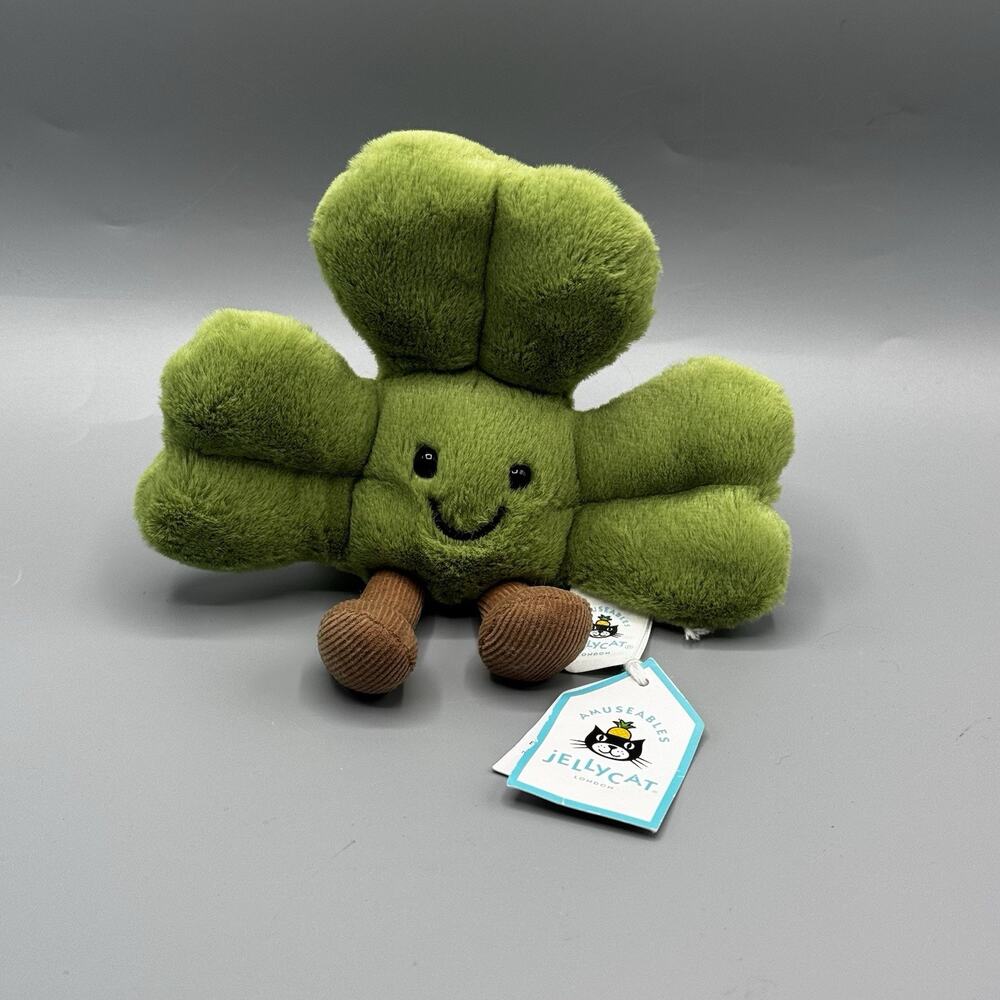 Jellycat Siofra Shamrock Plush 6" New Authentic US Seller DAMAGED TAG